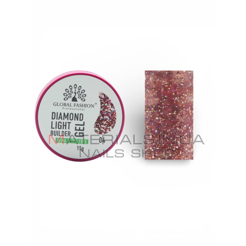 Гель для моделювання нігтів 15 г Diamond Light Builder Gel 04