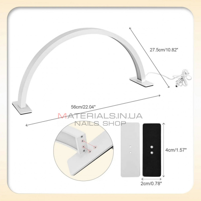 Бестеневая LED лампа F-623 25W 54х28 см — White Бестеневая LED лампа F-623 25W 54х28 см — White