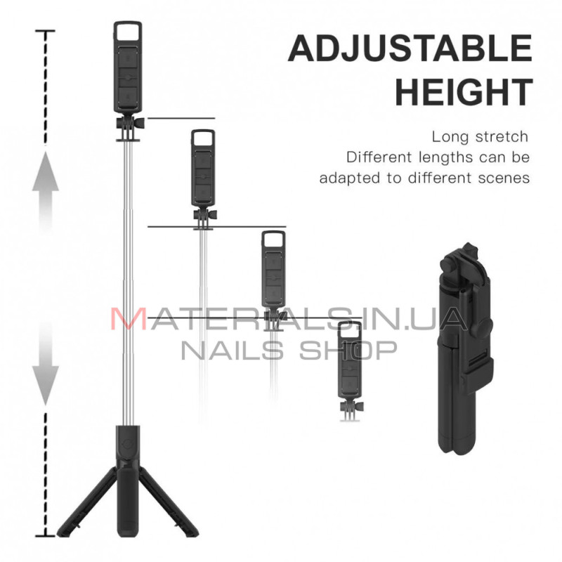 Монопод Tripod S03S, Bluetooth-кнопка, 0,68 м