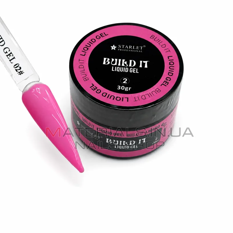 Гель для наращивания и укрепления ногтей Build It Liquid Gel Starlet Professional №02, 30г