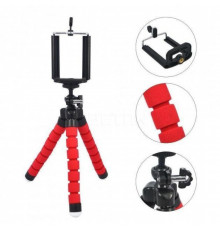 Гибкий мини-штатив тринога трипод для телефона и камеры (осьминог, паук) GoPro экшн камеры 25 см — Red