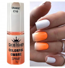 Colorful Ombre Spray, 7 г. Orange C10 (Помаранчевий) - спрей пудра Дизайнер для створення омбре на нігтях