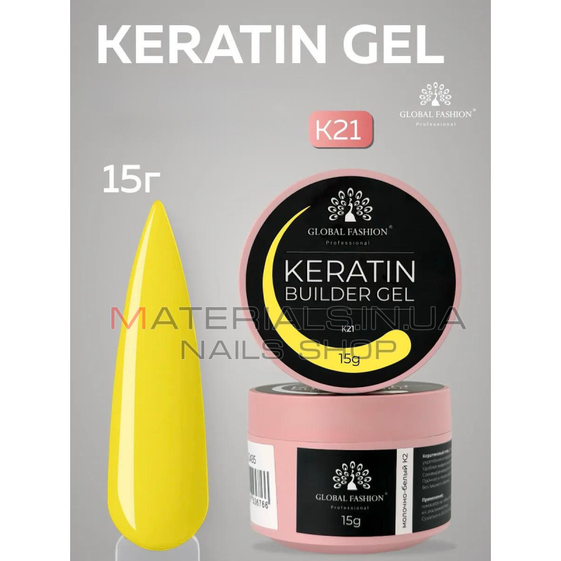 KERATIN BUILDER GEL, Global Fashion, 15 g, K21