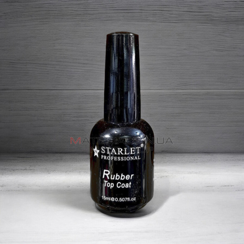 Каучуковый тoп для гель-лака Starlet Professional Rubber Top 15 мл Каучуковый тoп для гель-лака Starlet Professional Rubber Top 15 мл