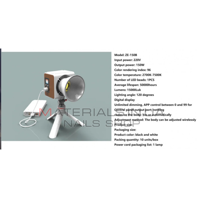 LED-відеосвітло Veron ZE-150Bi, 150 Вт, 2700-7500 K