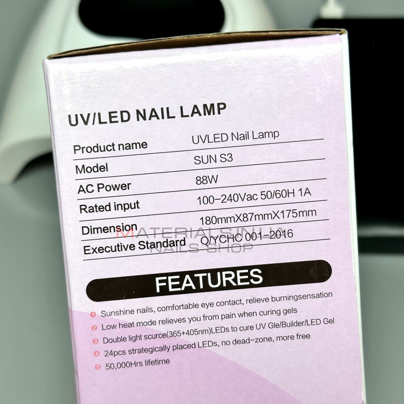 UV LED Лампа Sun S3, 88Вт работает от Power Bank UV LED Лампа Sun S3, 88Вт работает от Power Bank