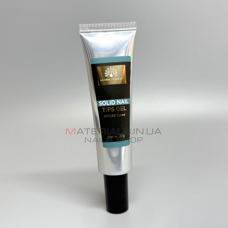 Гель для гелевих типів Global Fashion Extension UV Gel For Tips Clear, 30 г Гель для гелевих типів Global Fashion Extension UV Gel For Tips Clear, 30 г