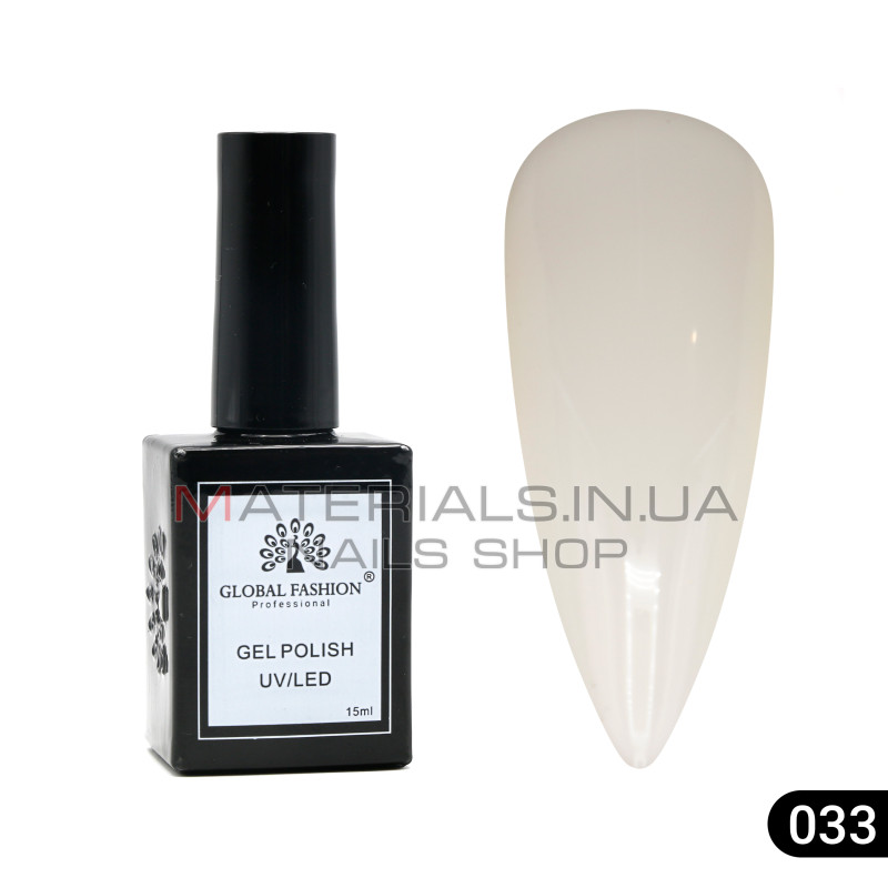 Гель лак Global Fashion, Gel polish 15 ml, 33