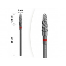 Твердосплавна фреза для зняття гель-лаку mART M-93 Кукурудза Red 4*13,5