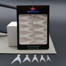 Nail Molds 12шт. (Sharp nail plate - L) - Силіконові молди різних розмірів для дизайну нігтів та французького манікюру Дизайнер