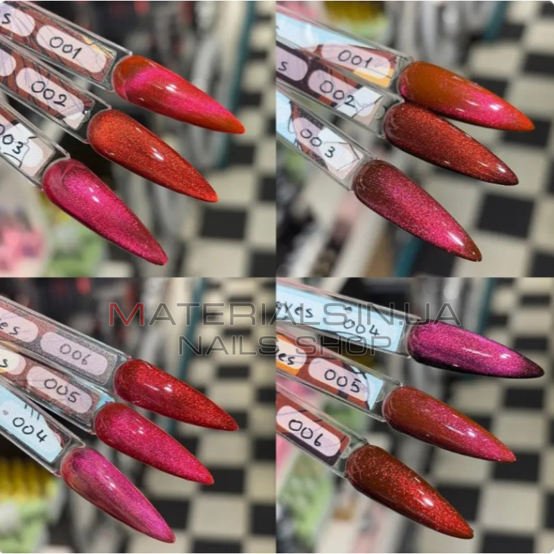 Гель-лак Global Fashion Cherry Red Cat Eye 8 мл, 04