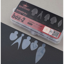 Nail Molds Mini Box 2, 60 шт. (5 форм) - Силіконові молди для верхніх форм та французького манікюру Дизайнер