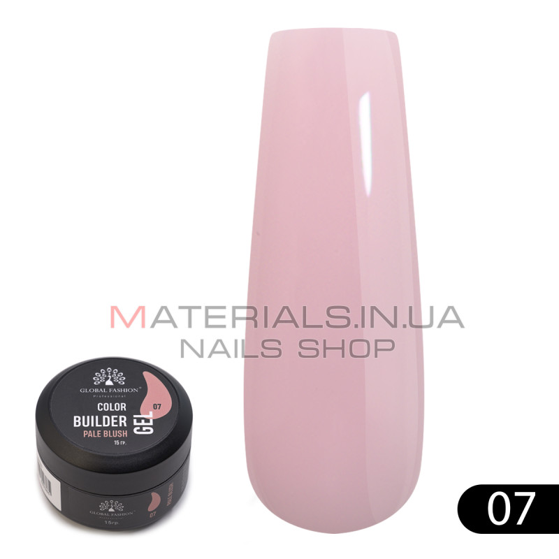Гель для моделювання нігтів 15 гр, Color Builder Gel 07- Pale blush