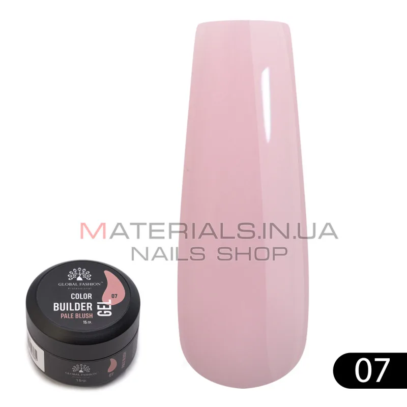 Гель для моделирования ногтей 15 гр, Color Builder Gel 07- Pale blush