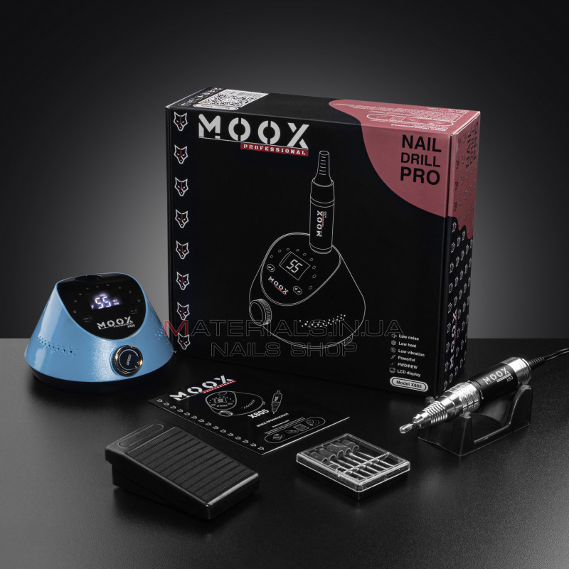 Фрезер Мокс X805 (Blue) на 55 000 об./мин. и 80W. для маникюра и педикюра Фрезер Мокс X805 (Blue) на 55 000 об./мин. и 80W. для маникюра и педикюра