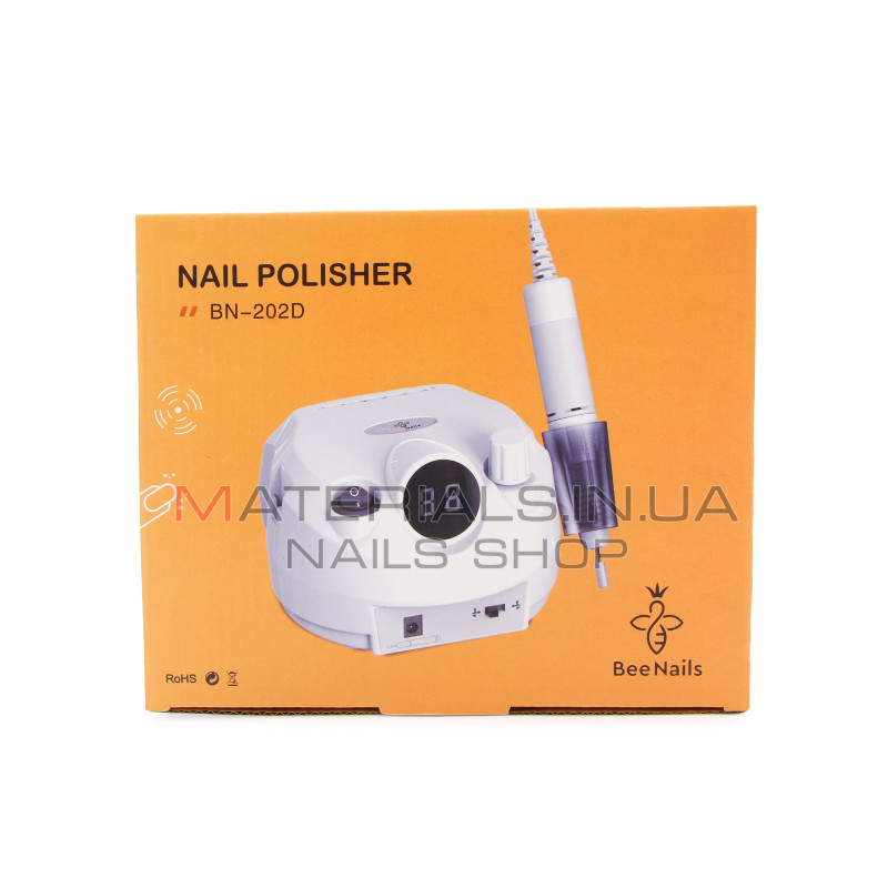 Аппарат для маникюра и педикюра BEE NAILS, 202D, с дисплеем, 65w, 45000 об, черный