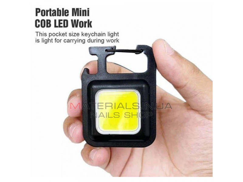 Ліхтарик F04 COB rechargeable keychain Light Micro USB