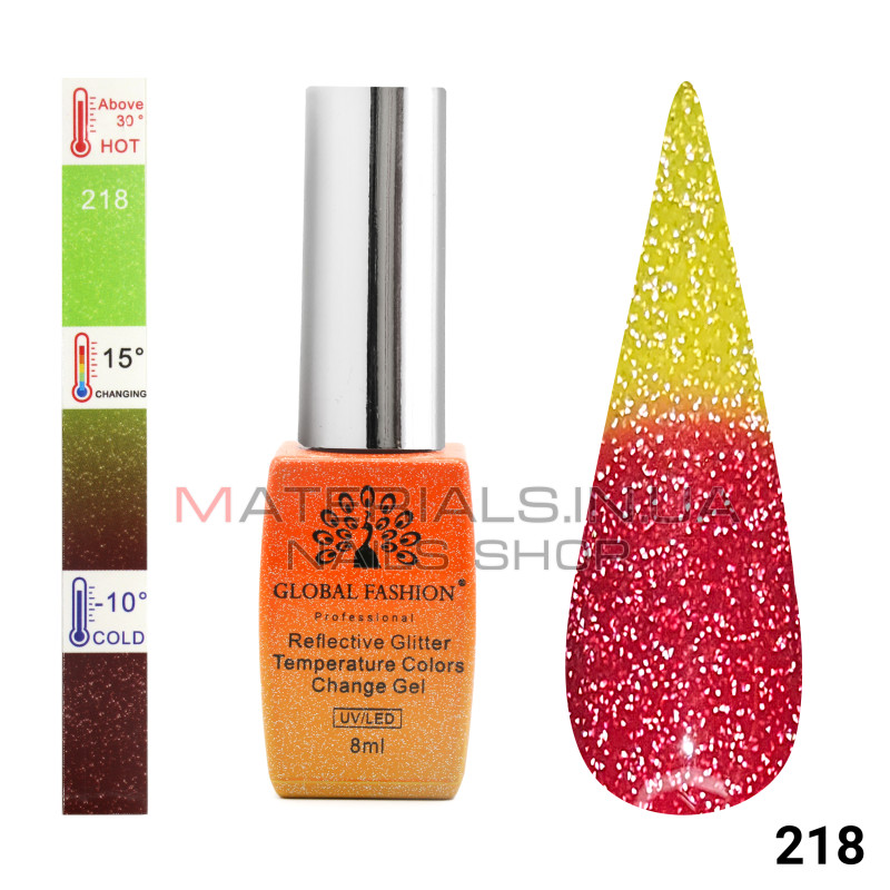 Гель лак Temperature Color Change Disco 218, 8 мл