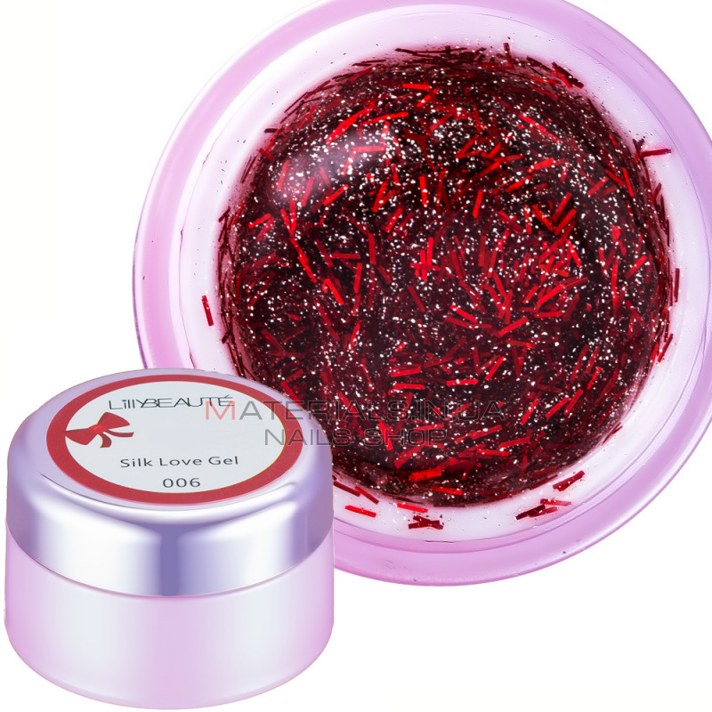 Глиттерный гель Silk Love Gel Lilly Beaute 5мл, №06