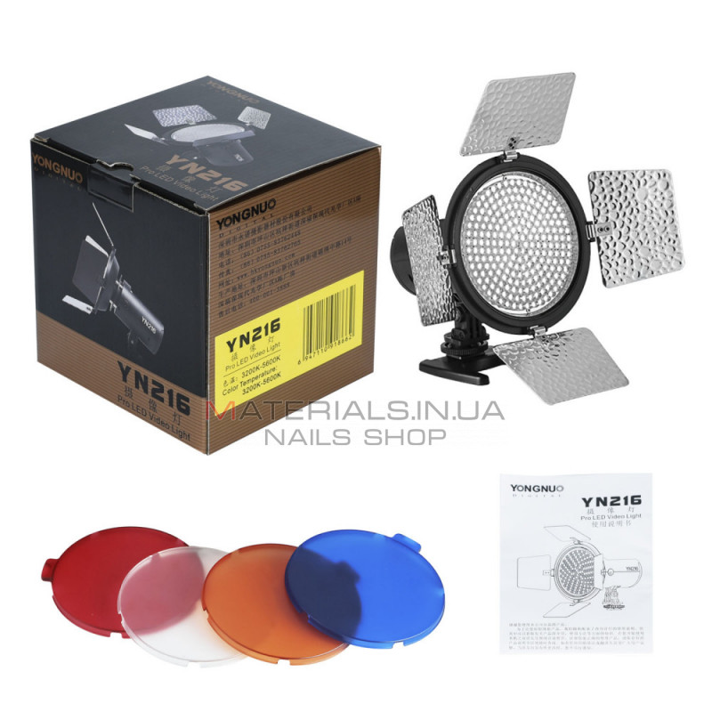 Светодиодный осветитель LED YN216 +AKБ и зарядное устройство