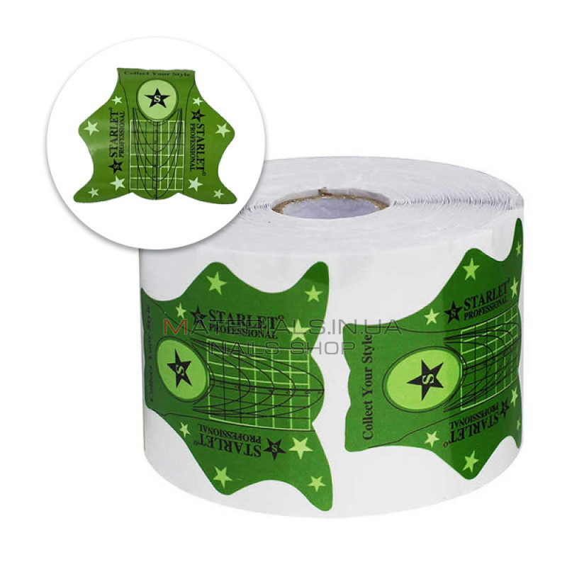 Форми для нарощування нігтів Starlet Professional зелені. 500 шт.