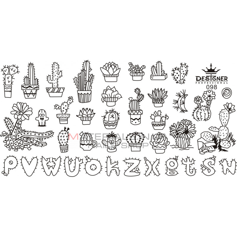 Диск для стемпінгу Designer металевий (12x6 см) №98