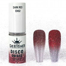Disco Ombre Spray (7 г.) Dark Red D02 - світловідбивна спрей пудра Дизайнер для створення омбре на нігтях