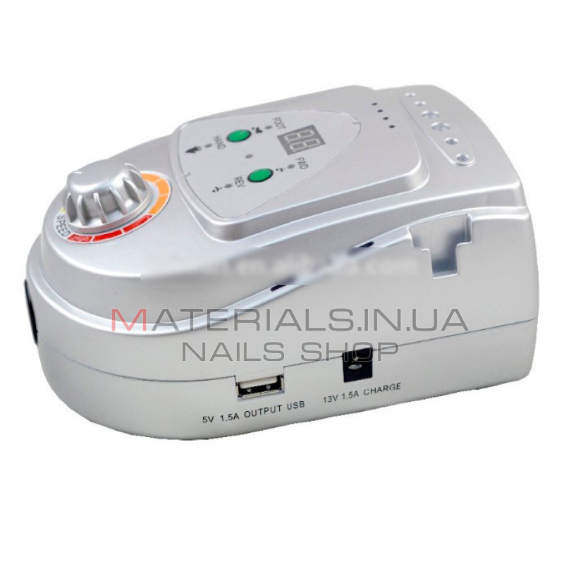 Фрезер з акумулятором Nail Drill ZS-219 Silver 35000 об., 45 Вт