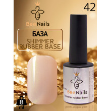 База для нігтів Shimmer rubber base Bee Nails №42