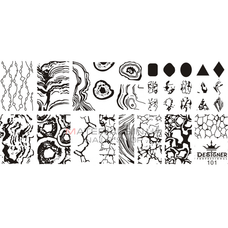 Диск для стемпінгу Designer металевий (12x6 см) №101