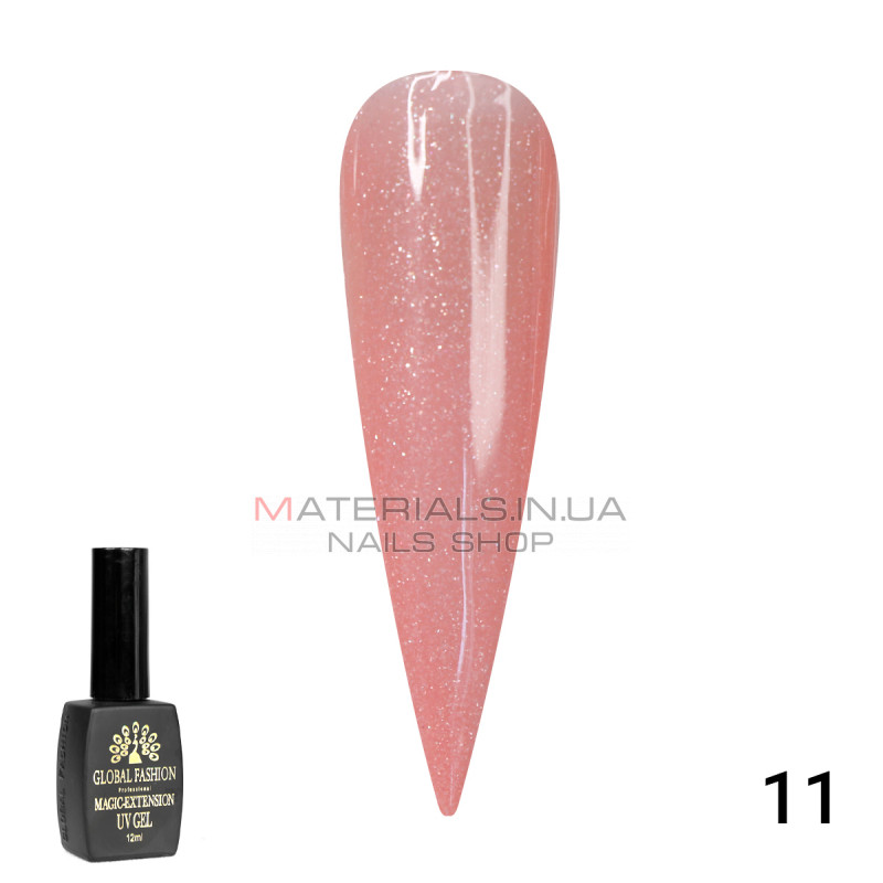 Гель Global Fashion с шиммером Magic-Extension 12мл №11 Гель Global Fashion с шиммером Magic-Extension 12мл №11