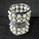 Підставка для пензлів із декоративним каменем Silver pearl round