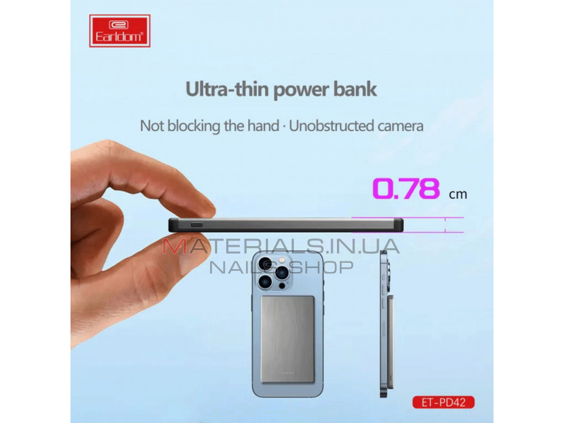 Power Bank magsafe 5000 mAh — Earldom ET-PD42 Power Bank magsafe 5000 mAh — Earldom ET-PD42