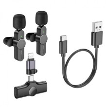 Бездротовий мікрофон для телефона Borofone BFK12, Lightning + USB-C