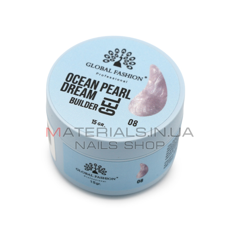 Гель для моделювання нігтів 15 г, Ocean Pearl Dream Builder Gel 08