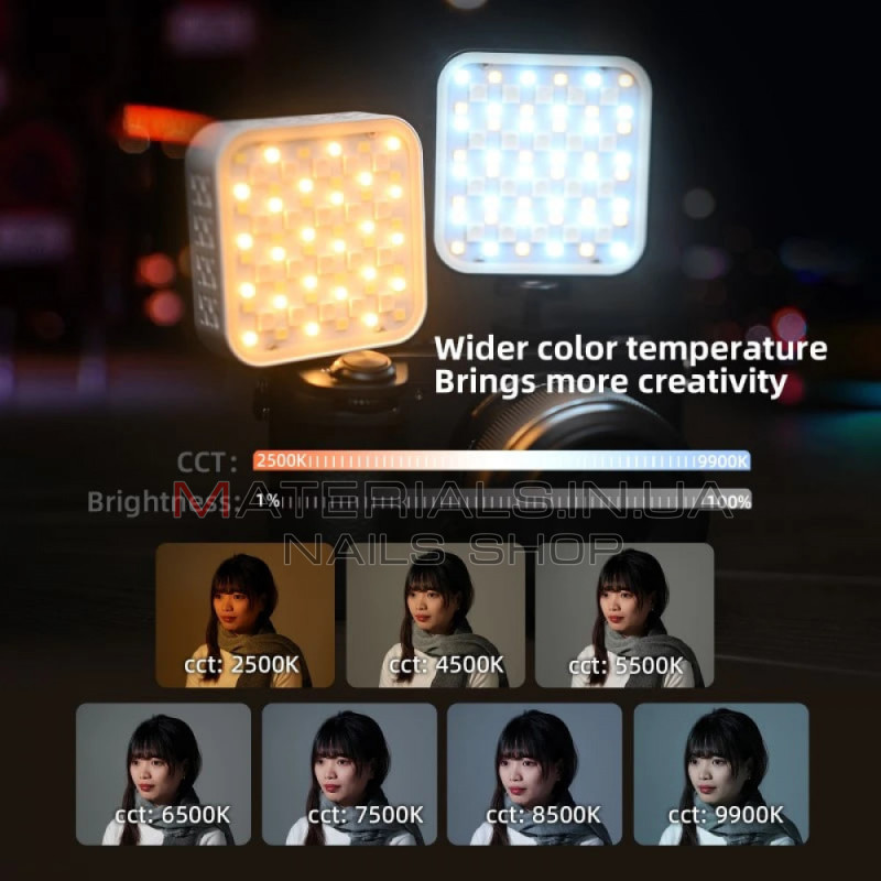 Накамерне LED-відеосвітло YN60, RGB II, RGB — Black
