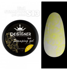 Stamping Gel Paint 3-1 (S13 Неоново-жовтий), 5 мл. - Гель фарба Дизайнер