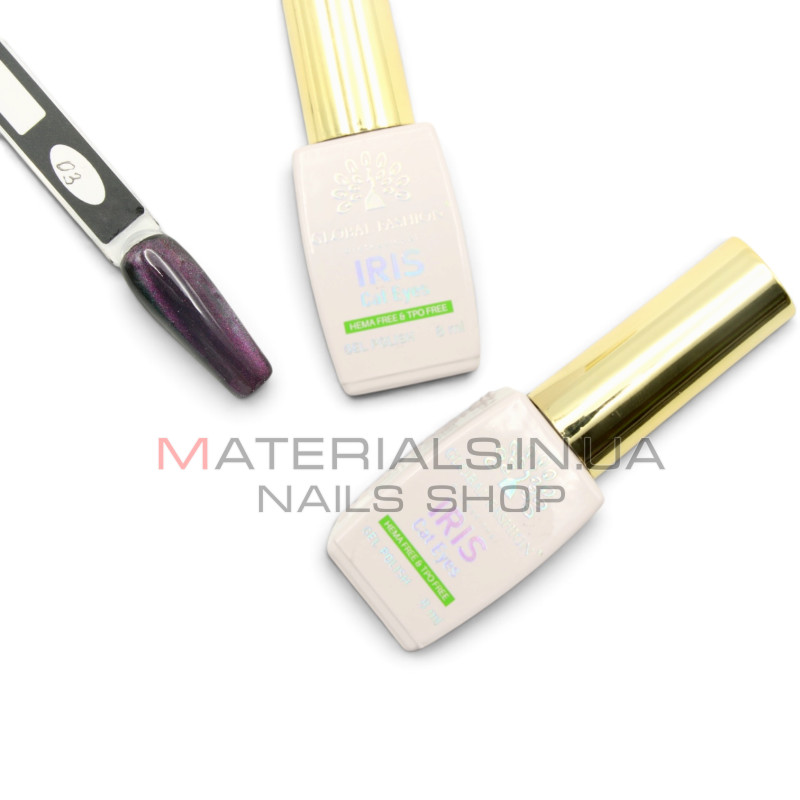 Гель лак кошачий глаз, Global Fashion, IRIS cat eyes 8ml, 03