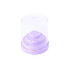 Контейнер для фрези круглий лавандовий на 48 шт.