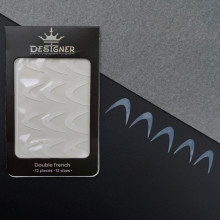 Nail Molds 12шт. (Double french - E) - Силіконові молди різних розмірів для дизайну нігтів та французького манікюру Дизайнер