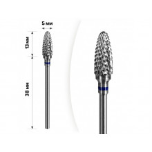 Твердосплавна фреза для зняття гель-лаку mART M-118 Кукурудза Blue 5*13