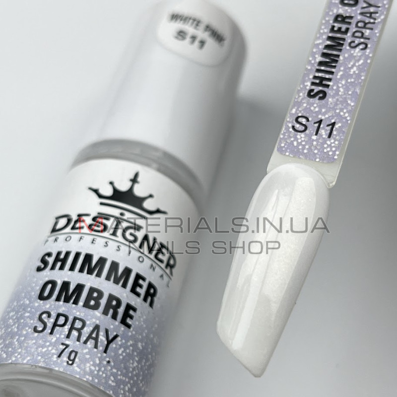 Shimmer Ombre Spray (7 г.) S11 - спрей пудра з шимером Дизайнер для створення омбре на нігтях