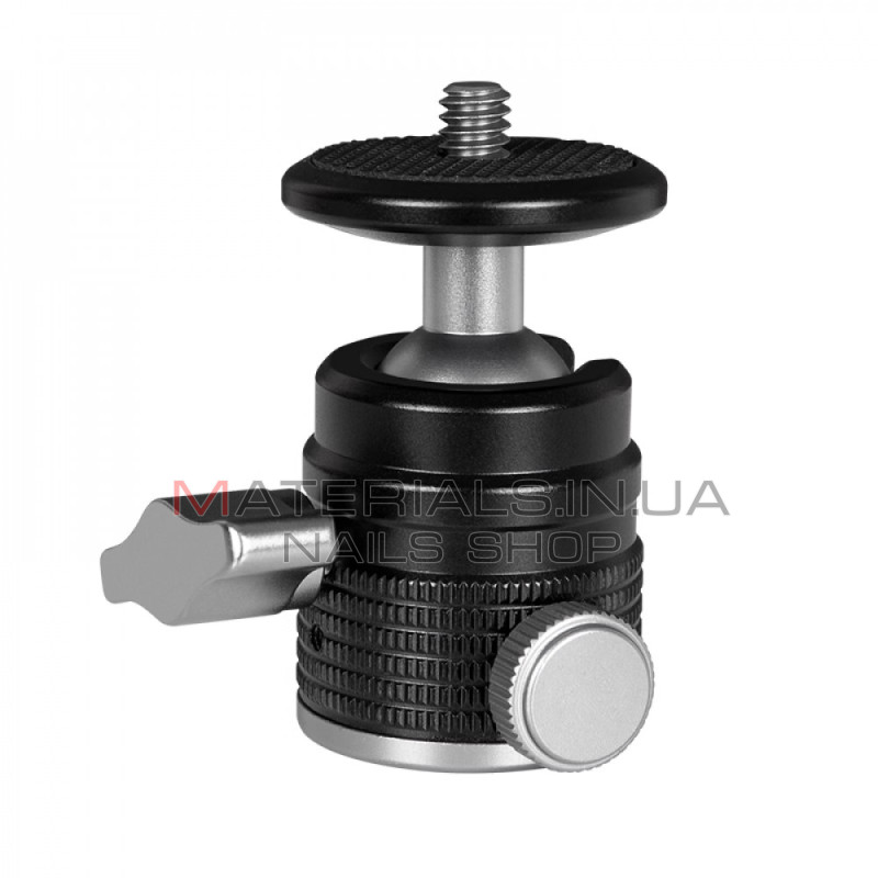Шарнірне кріплення Veron BH-03, 360° для LED-лампи, фотоапарата, камери, GoPro до штатива