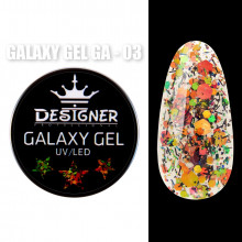 Galaxy Gel Глиттерный гель Designer Professional с блестками, 10 мл. GA-03