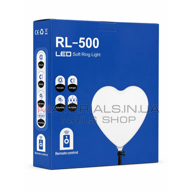 LED-відеосвітло RL-500, \ светильник сердце 30/32