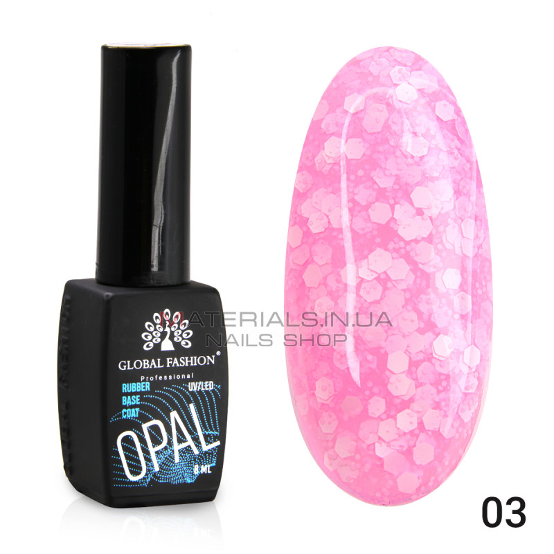 Каучукова база Snow flakes Global Fashion 8 мл, 03