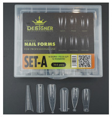 Polygel Nail Forms SET-А, 144 шт. (6 форм) - Верхние формы Дизайнер