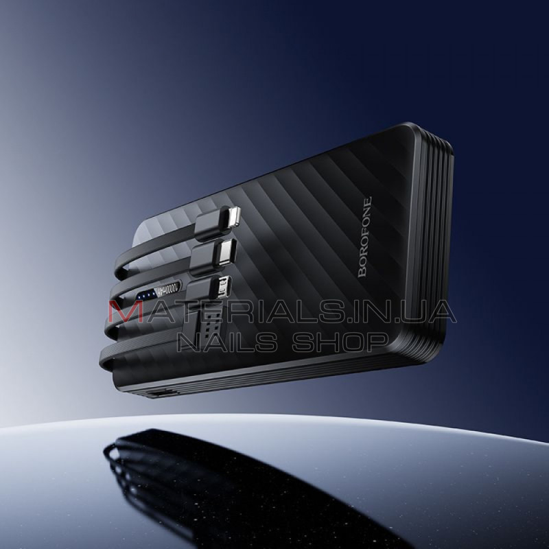 Power Bank Borofone BJ84, 10000 мА·год, вбудовані кабелі