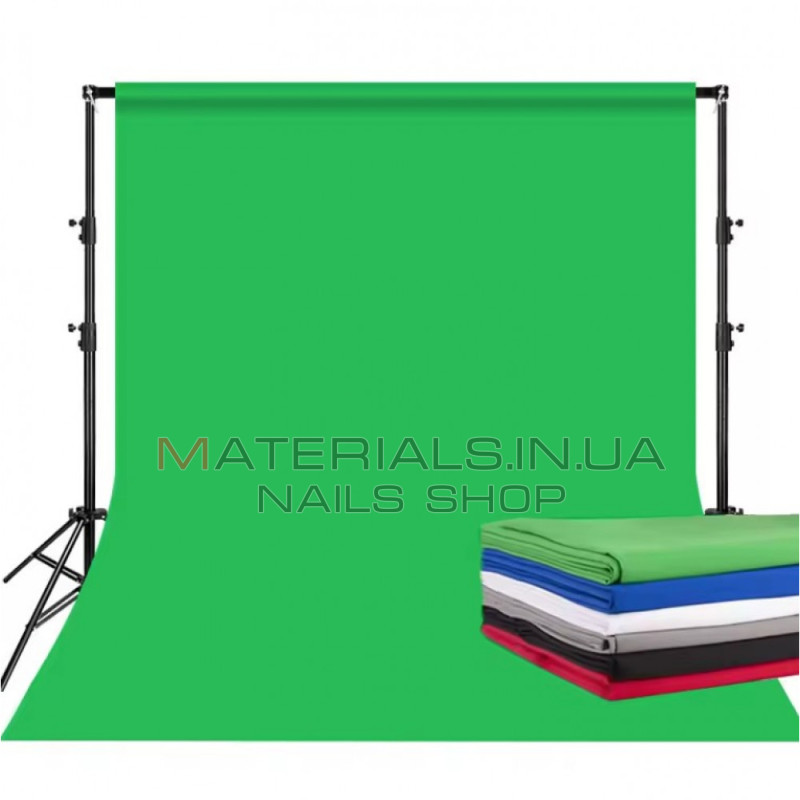 Ткань дляФотофона 2 м*2 м Green background fabric