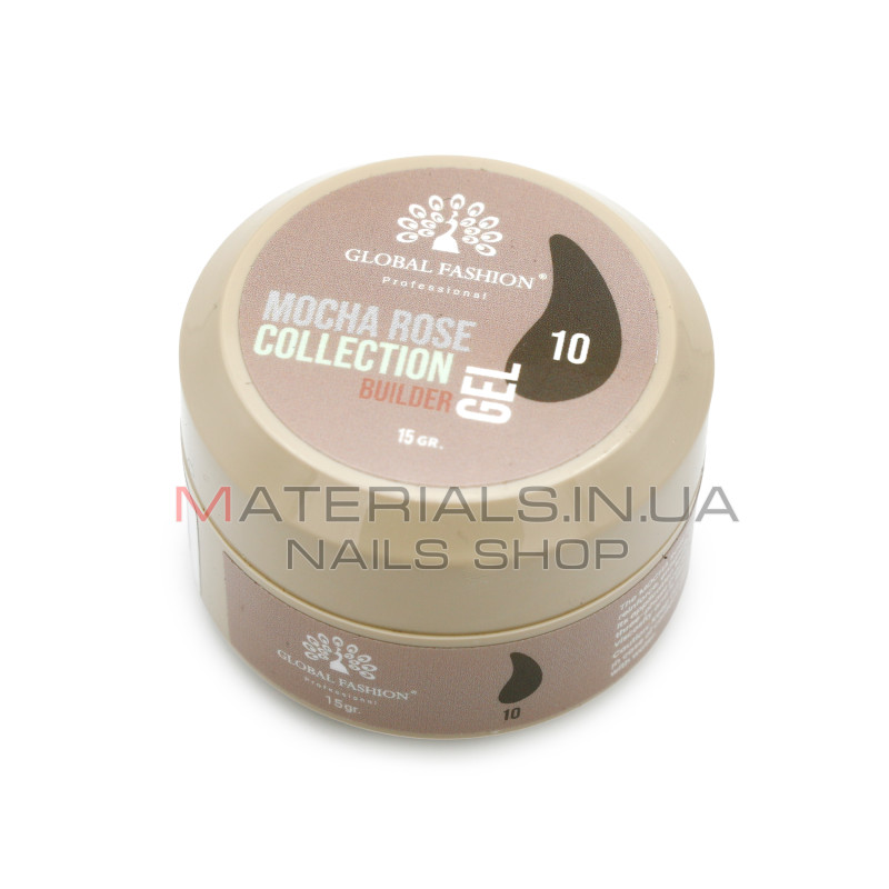 Гель для моделювання нігтів 15 гр, Mocha Rose Builder Gel 10
